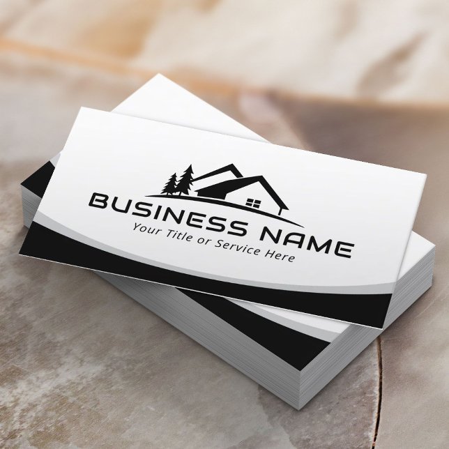 Real Estate Agent Custom House Logo Professional Business Card (Creator Uploaded)