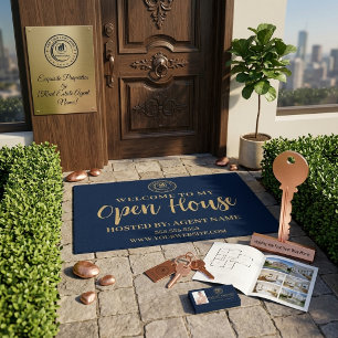 Real Estate Agent Custom Logo Property Branding Doormat