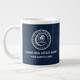 Real Estate Agent   Custom Logo Property Branding Large Coffee Mug
