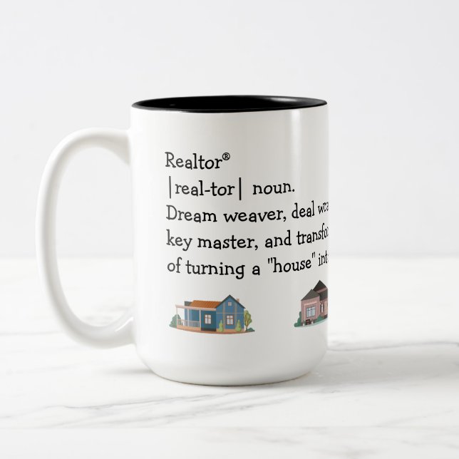 Real Estate Agent 'definition' Mug (Left)