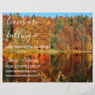 Real Estate Agent FALL  CARD shop sign Flyer