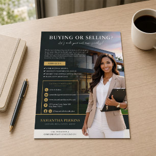 Real Estate Agent Flyer   Modern Realtor Marketing