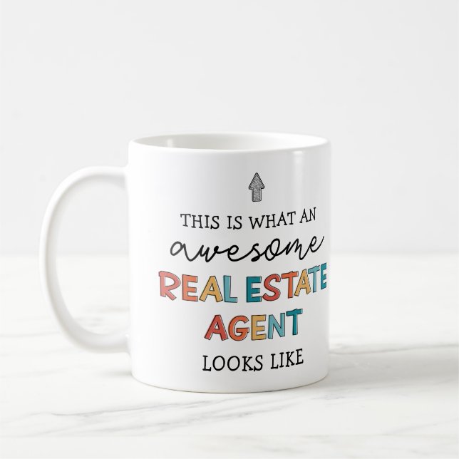 Real Estate Agent Funny Awesome Realtor Gifts Coffee Mug (Left)