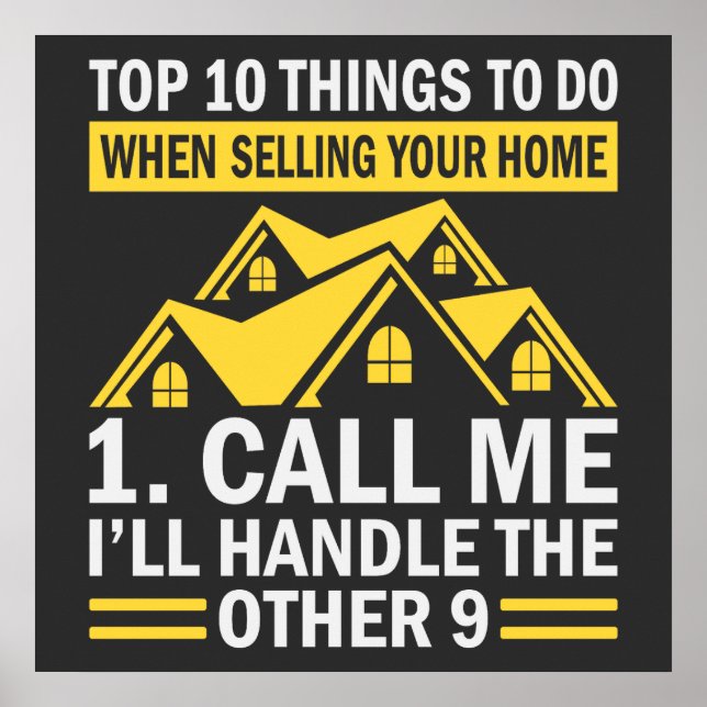 Real Estate Agent Funny Quote     Poster (Front)