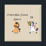 Real Estate Agent Gift Horse Dabbing Unicorn Magnet<br><div class="desc">This design was created through digital art. It may be personalized by clicking the customize button and changing the color, adding a name, initials or your favorite words. Contact me at colorflowcreations@gmail.com if you with to have this design on another product. Purchase my original abstract acrylic painting for sale at...</div>