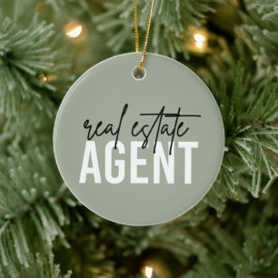 Real Estate Agent   Gifts for Realtor Ceramic Ornament