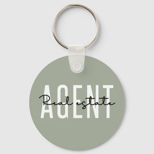 Real Estate Agent | Gifts for Realtor Key Ring (Front)
