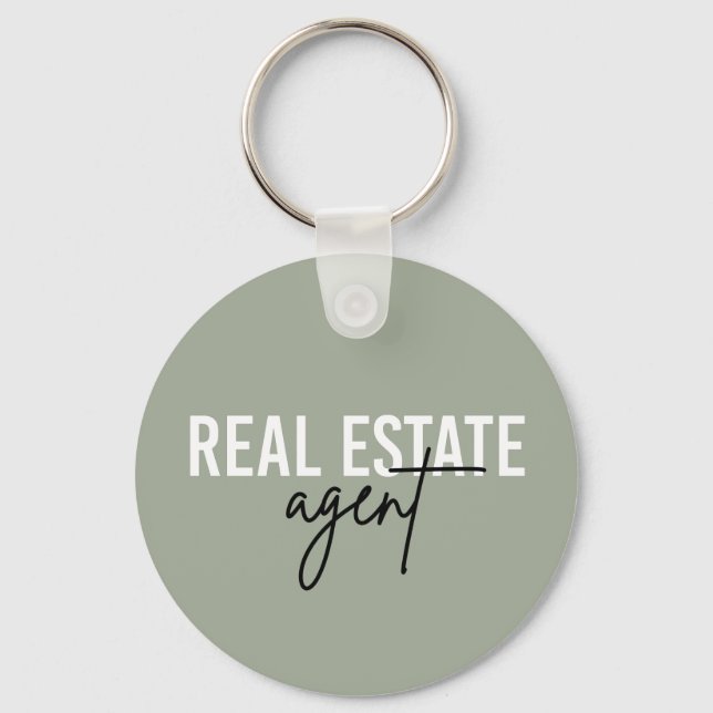 Real Estate Agent | Gifts for Realtor Key Ring (Front)