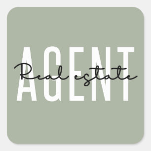 Real Estate Agent   Gifts for Realtor Square Sticker