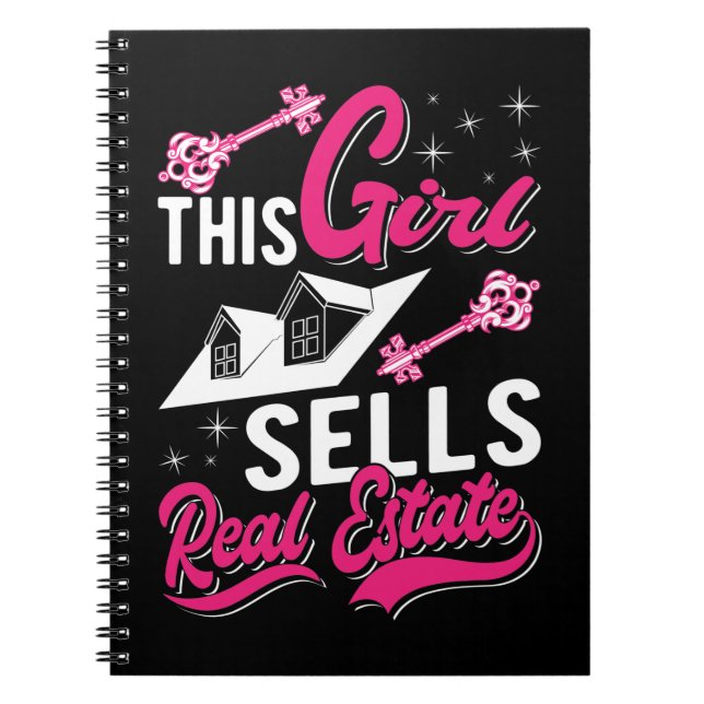 Real Estate Agent Girl Investor Female Broker Notebook (Front)