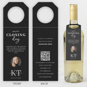 Real Estate Agent Happy Closing Day Closing Gift  Bottle Tag