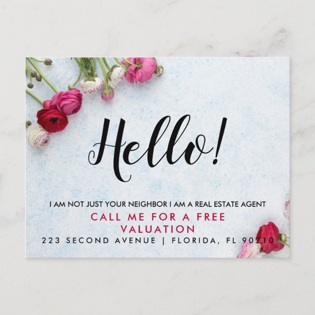 Real Estate Agent HELLO CARD (Front)