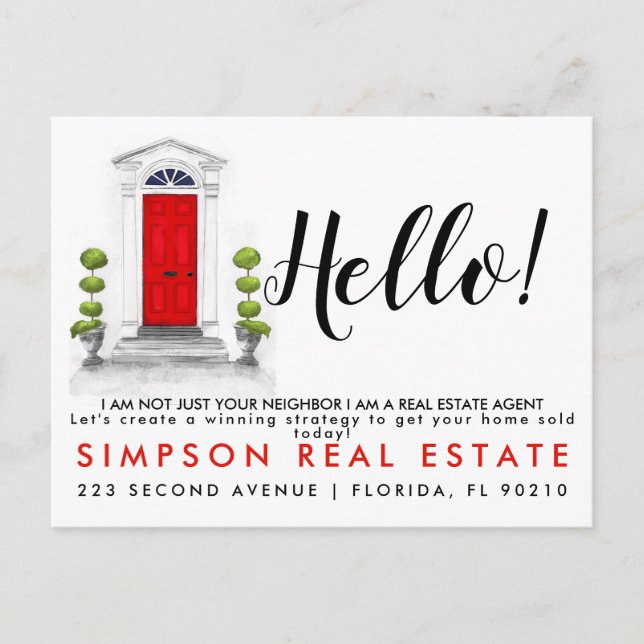 Real Estate Agent HELLO CARD (Front)