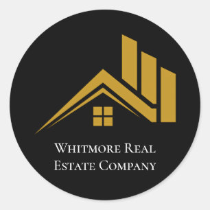 Real Estate Agent House Business Classic Round Sticker