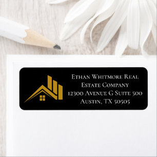 Real Estate Agent House Business Return Address Label