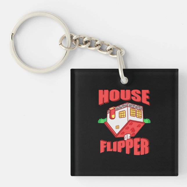 Real Estate Agent House Flipper Key Ring (Front)