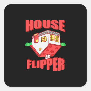 Real Estate Agent House Flipper Square Sticker