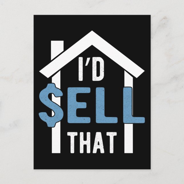 Real Estate Agent Humour Funny Property Broker Postcard (Front)