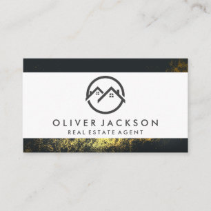 Real Estate Agent Icon   Gold Dust Business Card