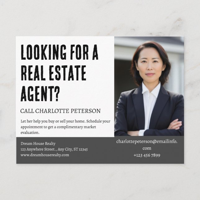Real Estate Agent Introduction Marketing Farming Postcard (Front)