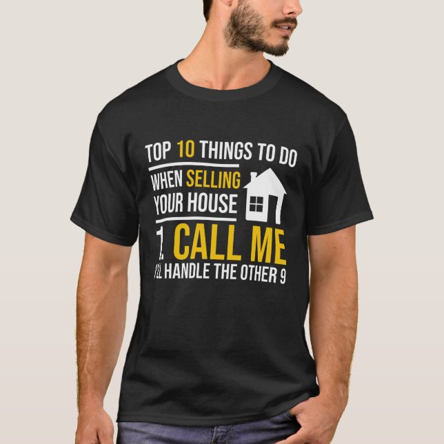 Real Estate Agent Investor Property Broker T-Shirt (Front)