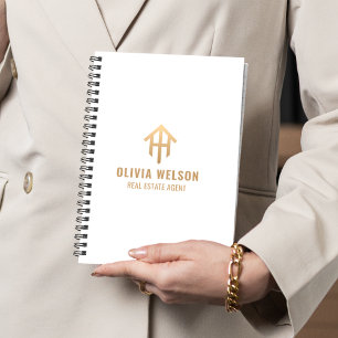 Real Estate Agent l Modern Gold & White Broker Planner