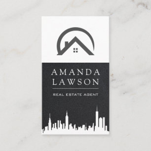 Real Estate Agent Leather Lux Executive Business Card