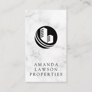 Real Estate Agent Marble Executive Luxury Appointment Card
