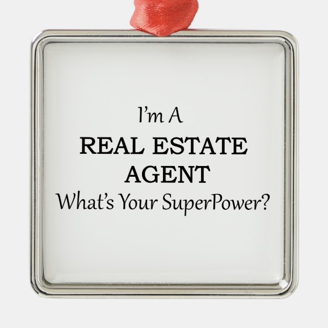 REAL ESTATE AGENT METAL ORNAMENT (Front)