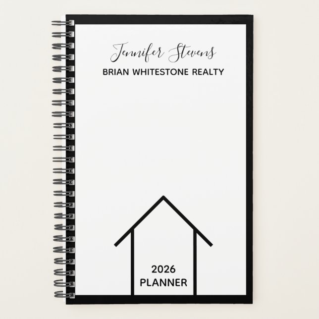 Real Estate Agent Minimalist Custom Realtor 2022 Planner (Front)
