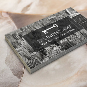 Real Estate Agent Modern City Professional Broker Business Card
