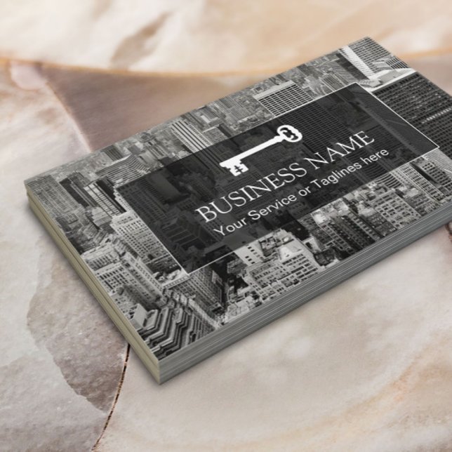 Real Estate Agent Modern City Professional Broker Business Card (Creator Uploaded)