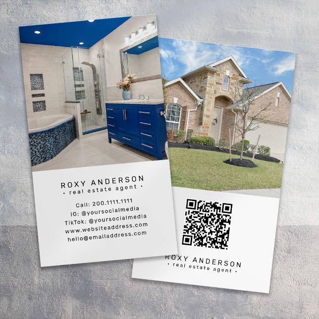 Real Estate Agent Modern QR Code Business Card (Creator Uploaded)
