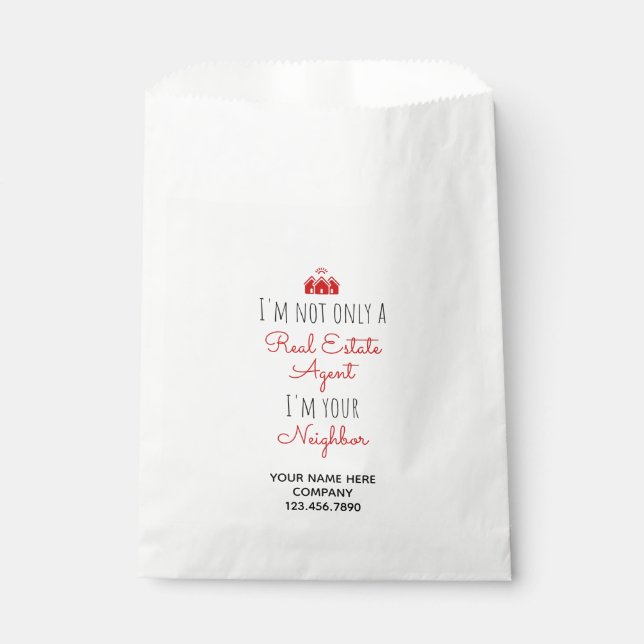 Real Estate Agent Neighbour Prospect Farm Favour Bag (Front)