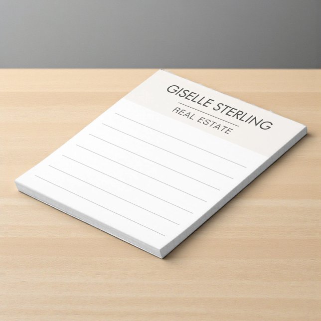 Real Estate Agent Neutral Professional Notepad (Creator Uploaded)