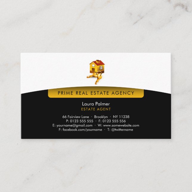 Real Estate Agent | Perfect Family Home Business Card (Front)