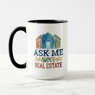 Real Estate Agent Personalized Black Two-Tone Mug