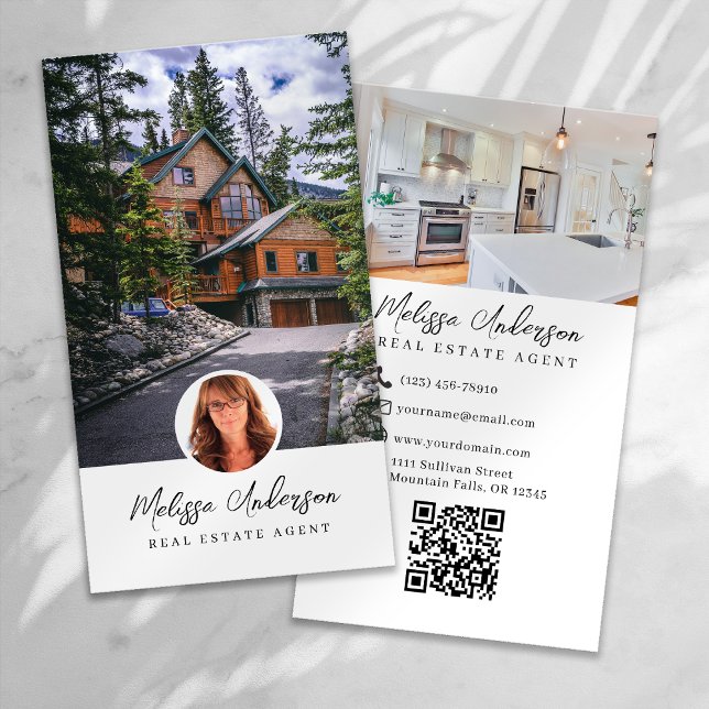 Real Estate Agent Photo Collage Business Card (Creator Uploaded)
