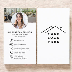 Real Estate Agent Photo Logo Social Media Business Card
