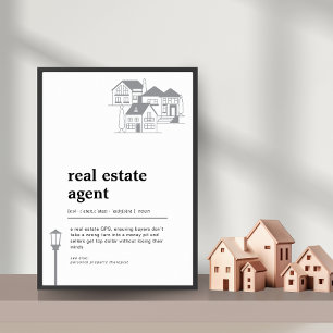 Real Estate Agent Property GPS Definition Poster
