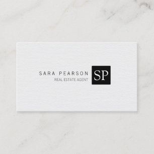 Real Estate Agent Property Investment Monogram Business Card