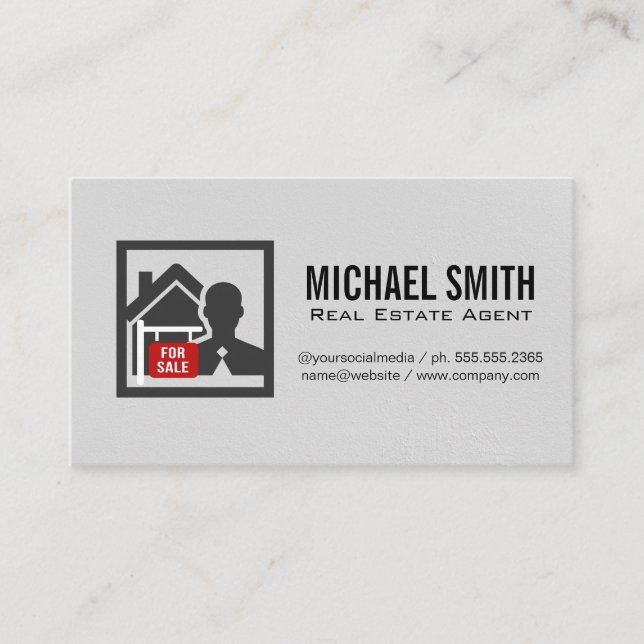 Real Estate Agent | Property Manager Business Card (Front)
