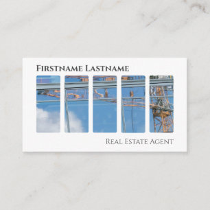 Real estate agent QR-Code modern office buildings Business Card