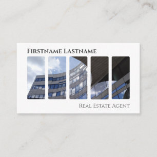 Real estate agent QR-Code modern office buildings Business Card