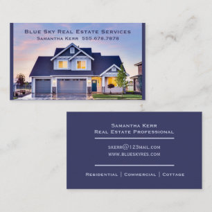 Real Estate Agent Reality Services Home Inspector Business Card