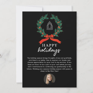 Real Estate Agent Realtor Christmas Happy Holidays Holiday Card