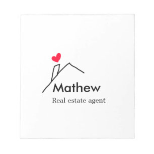 Real estate agent realtor construction home inaugu notepad