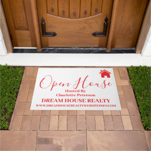 Real Estate Agent Realtor Open House Doormat