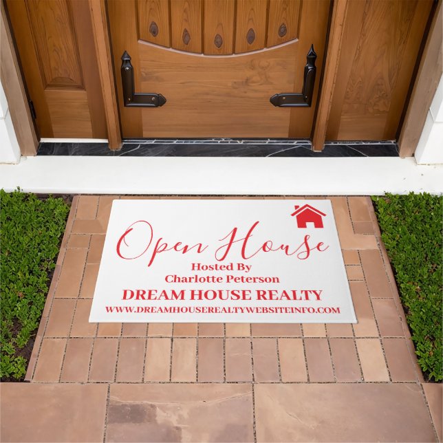  Real Estate Agent Realtor Open House  Doormat (Outdoor)