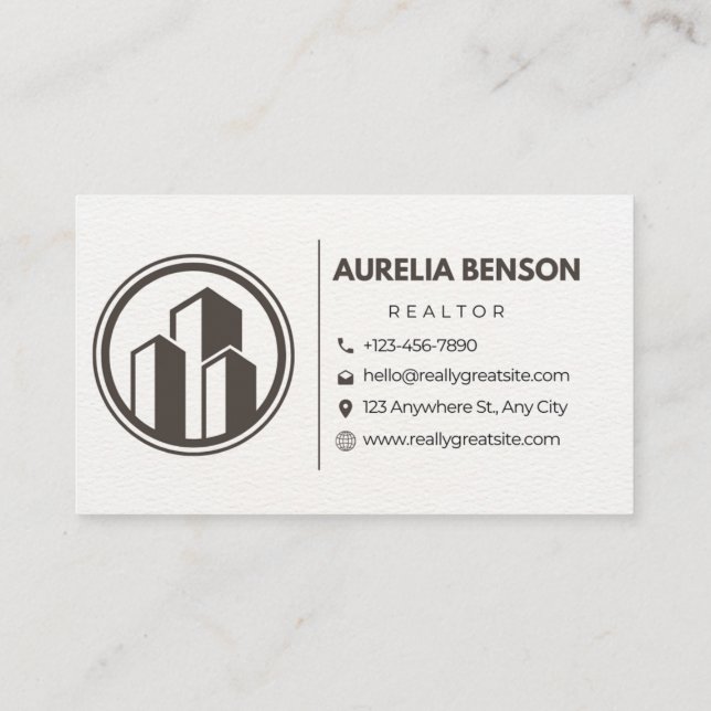 Real Estate Agent – Residential & Commercial Prope Business Card (Back)